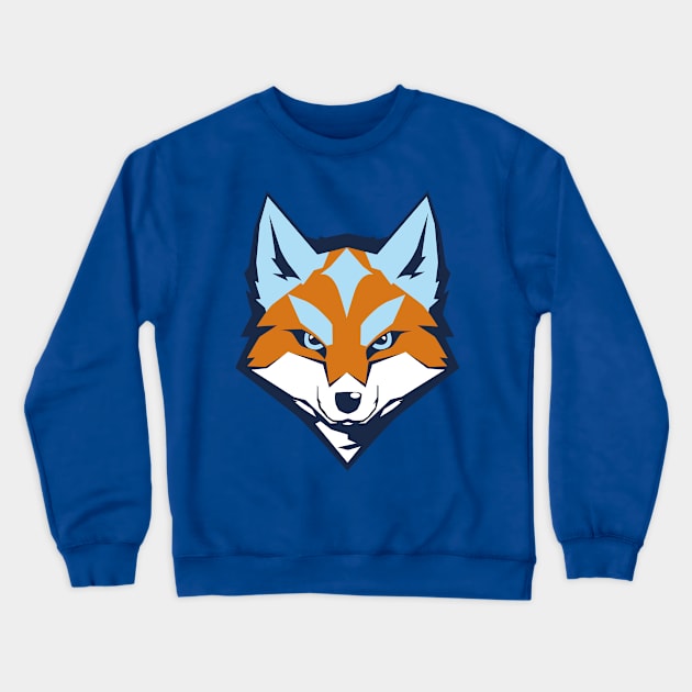 Fox face Crewneck Sweatshirt by javierparra